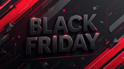 Black Friday Sale 3D Text Design background image