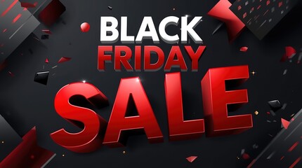 Black Friday Sale 3D Text Design background image