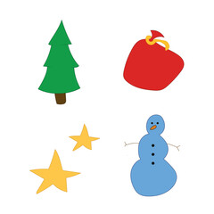 set of christmas icons