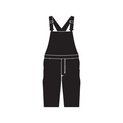 Overall silhouette vector flat illustration design on white background