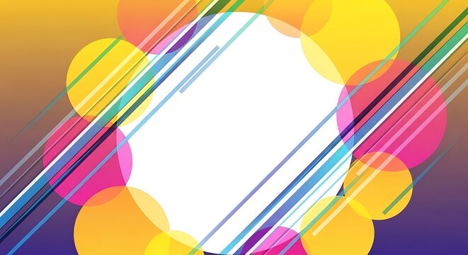 Abstract background with colorful circles and lines for multipurpose uses