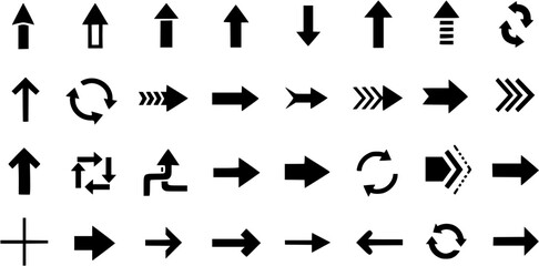 Vector art of various arrow icons collection
