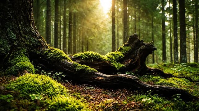 Showcasing the resilient growth of moss clinging to damp rock surfaces, revealing its ability to colonize and transform rugged natural landscapes over time.