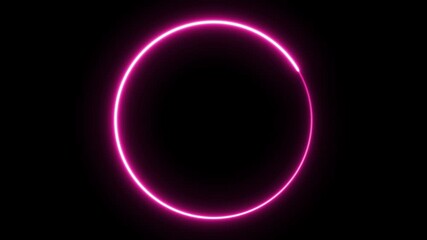 Pink Neon Glow Circle Animation Loop