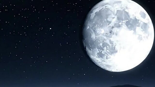 Subtle nocturnal wildlife activity observed under the soft glow of a prominent moon, integrated seamlessly within its natural habitat. Focus on natural behavior without human interaction or influence.
