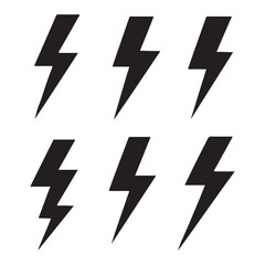 lightning bolt, Thunderbolt icon vector
