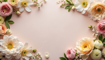 Celebratory floral arrangement with white and pink blooms elegant background decorative image soft lighting artistic viewpoint concept of beauty and nature
