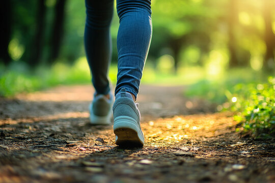 Person enjoying golden sunlight in peaceful spring summer autumn park setting with trees and nature around generative ai - Powered by Adobe
