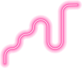 Neon line flows along squared wave formation with interconnected path turns.