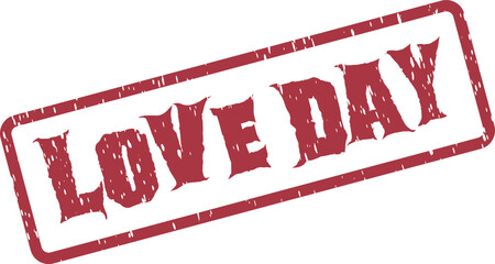 Romantic Love Day Stamp Expressing Affection and Celebrating Special Heartfelt Occasions