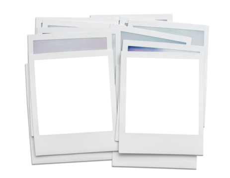 Vintage Polaroid, instant photo frame isolated in transparent PNG, polaroid frame - isolated design element