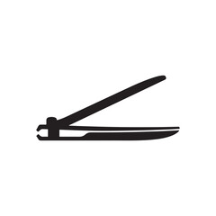 Nail clipper silhouette vector flat illustration design on white background