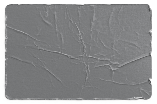 Grey Sticker with Damaged Edges