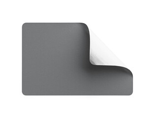 Grey Paper Sticker with Folded Corner