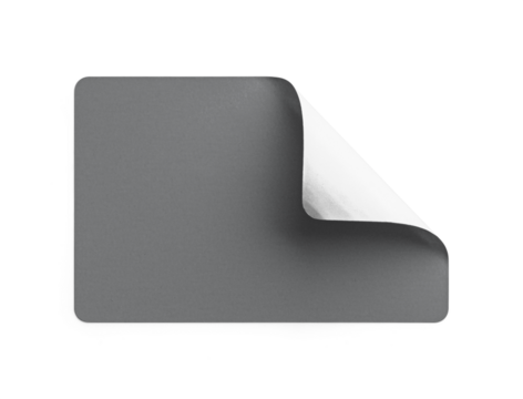 Grey Paper Sticker with Folded Corner