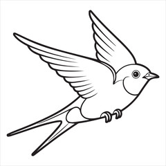 swallow coloring page