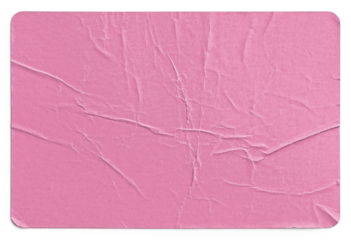 Pink Wrinkled Paper with Vertical Crease