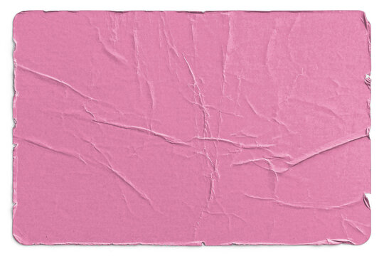 Pink Sticker with Damaged Edges