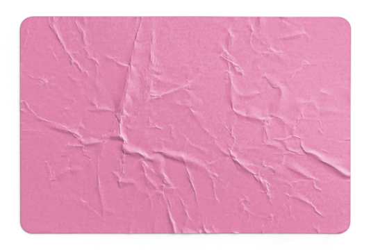 Pink Crumpled Paper Texture with Heavy Creases