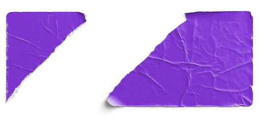 Purple Torn Sticker in Two Pieces