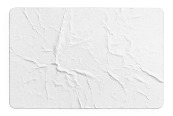 White Crumpled Paper Texture with Heavy Creases
