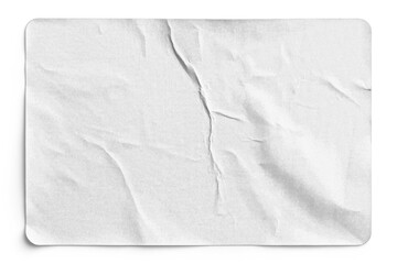 Wrinkled Flat White Sticker Texture