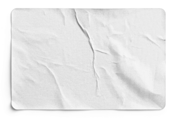 Wrinkled Flat White Sticker Texture