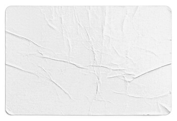 White Wrinkled Paper with Vertical Crease