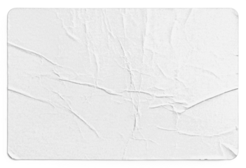 White Wrinkled Paper with Vertical Crease