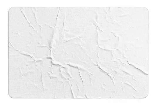White Crumpled Paper Texture with Heavy Creases