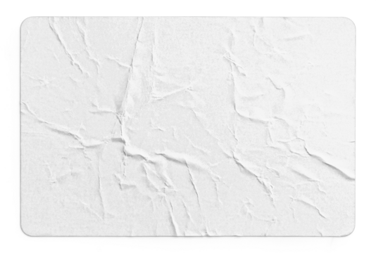 White Crumpled Paper Texture with Heavy Creases