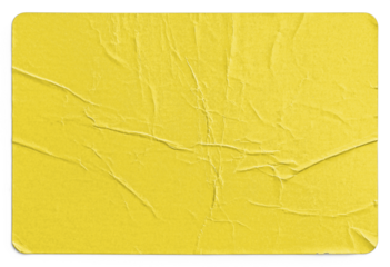 Yellow Wrinkled Paper with Vertical Crease