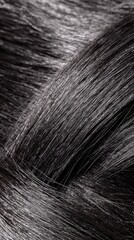 Fototapeta premium Shiny Black Hair with Deep Reflective Surface