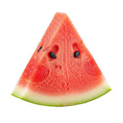 juice watermelon slice on a black on transparent background