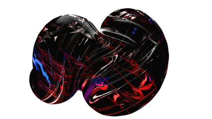 Luxury abstract liquid transparent texture, red and blue wave pattern, creative art for collage and photomontage.