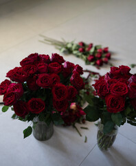 bouquet of red roses