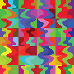 christmas tree seamless pattern, seamless pattern with abstract shapes