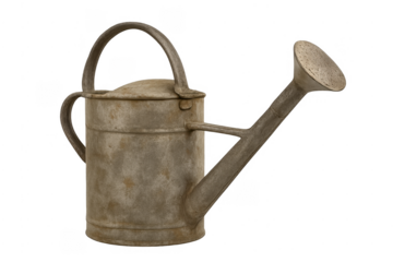 Old metal watering can for garden gardening activities