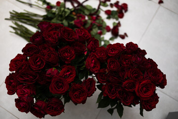bouquet of red roses