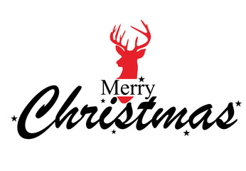 Fototapeta premium CHRISMAST SILHOUETTE DEER 