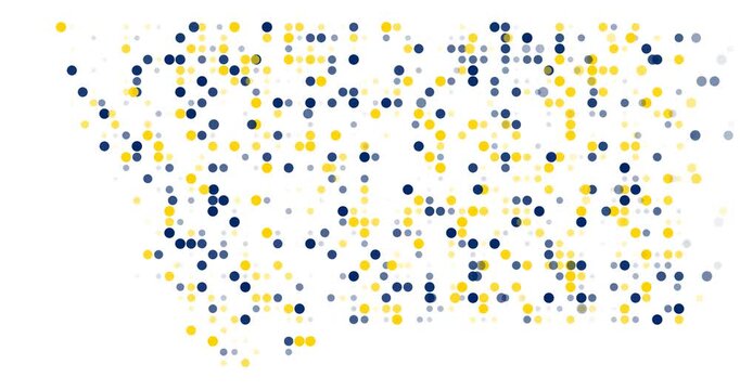 Tech Style Particle Drop Forming Montana State Map