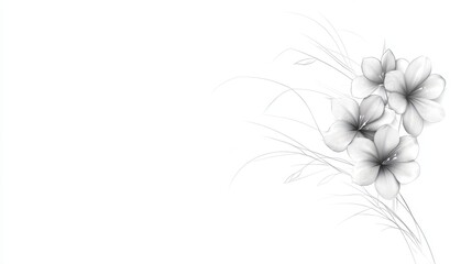 Black and white flower on plain white background elegant black and white flower photographed on white