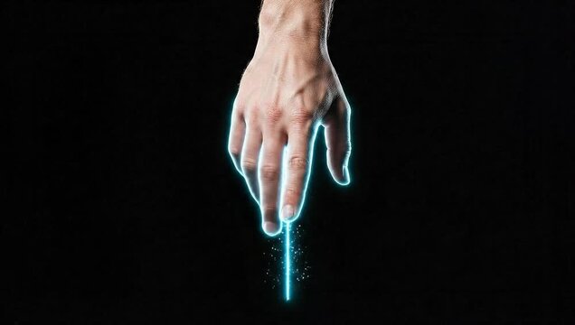 Dramatic hand reaching down from dark void, suspenseful gesture, spotlight effect, mysterious touch, perfect for concepts of help, guidance, or supernatural themes