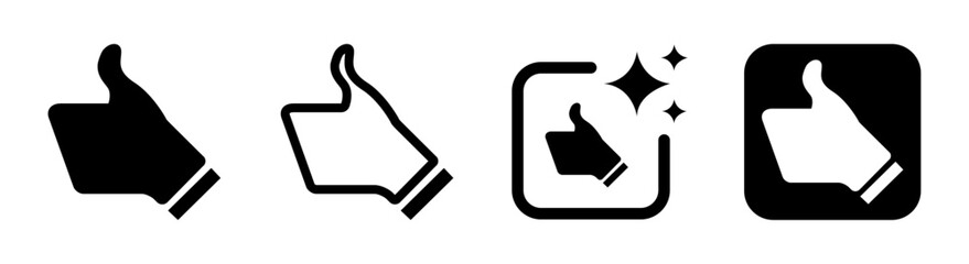 Approved okay icon illustration with a transparent vector thumbs up design