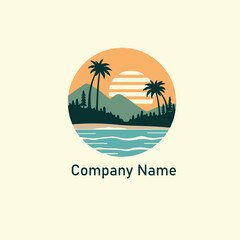 Obraz premium Holiday resort nature logo design