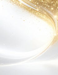 Soft White Christmas Sparkle Gold Glow Background