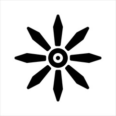 Obraz premium sunflower icon black