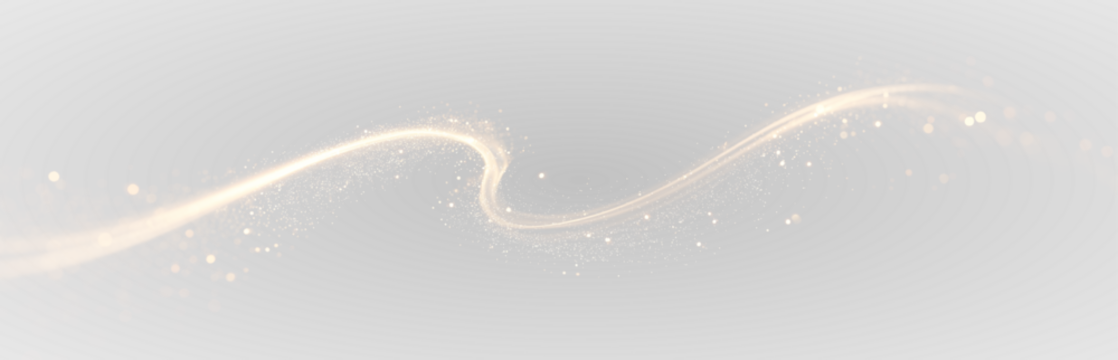 Golden swirl ribbon PNG with vortex light trails, shimmering streak wave motion, bright glow energy and magical dynamic lines illumination effect