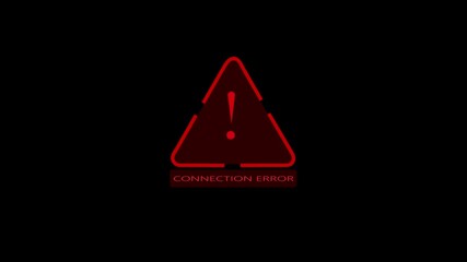 A digital displaying connection error network signals indicators icon. Disconnection and online server issues technology communication error futuristic internet connectivity problems on background.