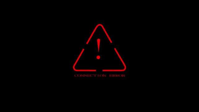 A digital displaying connection error network signals indicators icon. Disconnection and online server issues technology communication error futuristic internet connectivity problems on background.